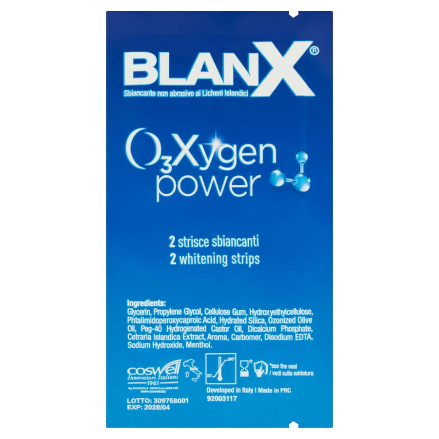 BlanX O3X tooth whitening strips with active oxygen, 10 pieces