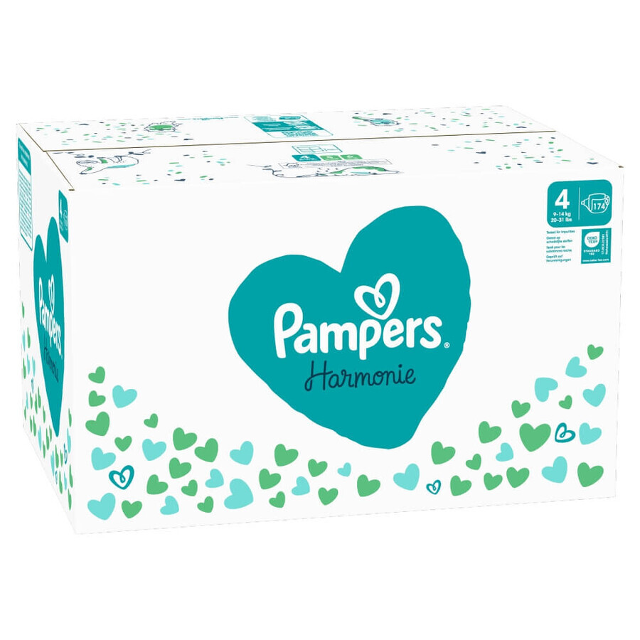 Pampers Harmonie, Windeln, Größe 4, 9-14 kg, 174 Stück