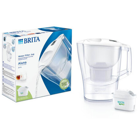 Brita Aluna, jarra con filtro 2,4 l, blanca + filtro Maxtra Pro Pure Performance, 1 ud.