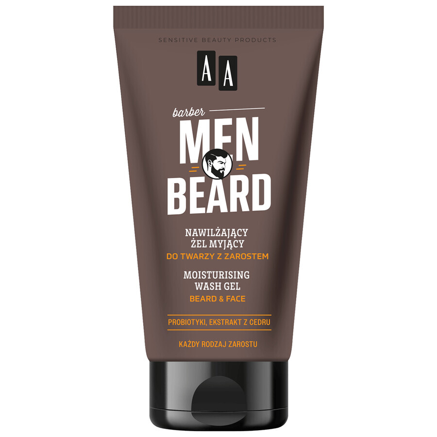 AA Men Beard, moisturizing cleansing gel for facial hair, 150 ml