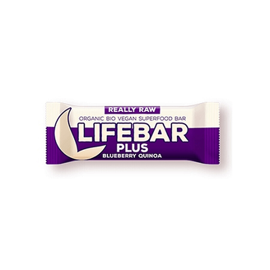 Rauwe bosbessen- en quinoareep, 47 g, Lifebar