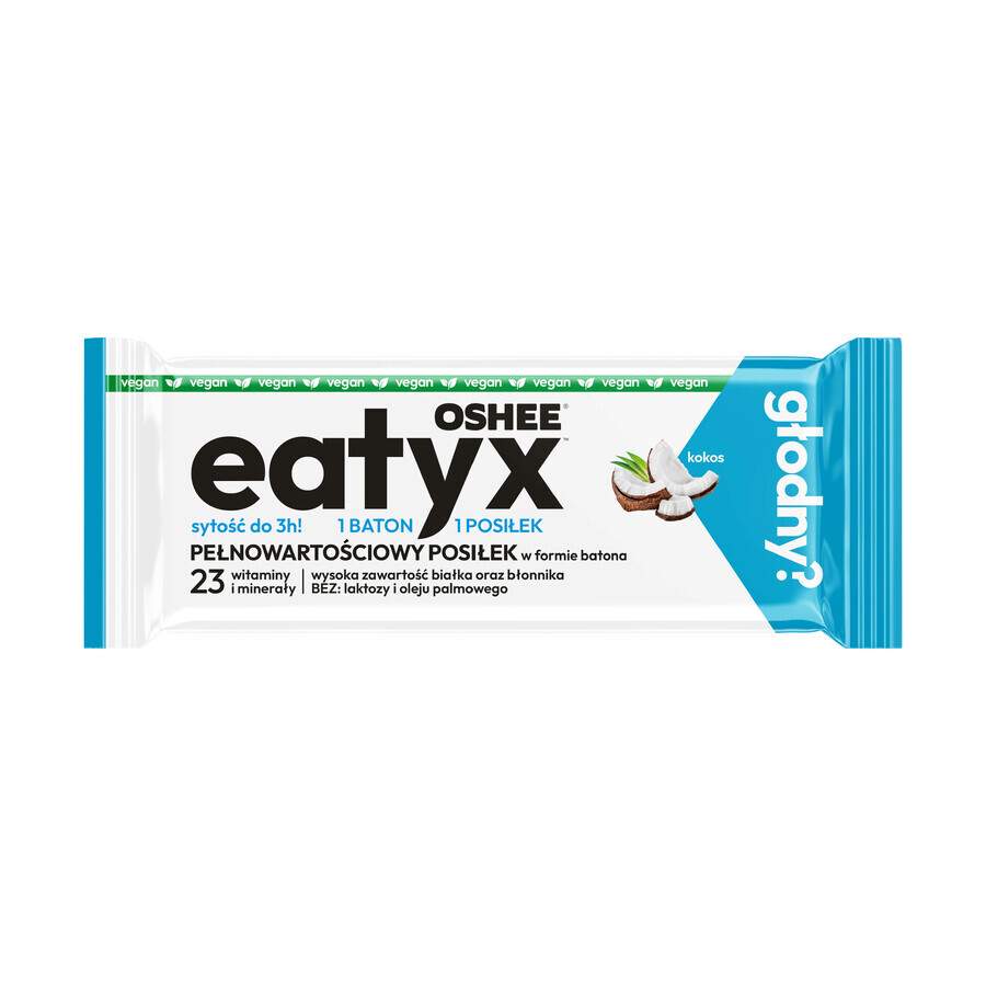 OSHEE Eatyx, baton de masă, vegan, nucă de cocos, 60 g