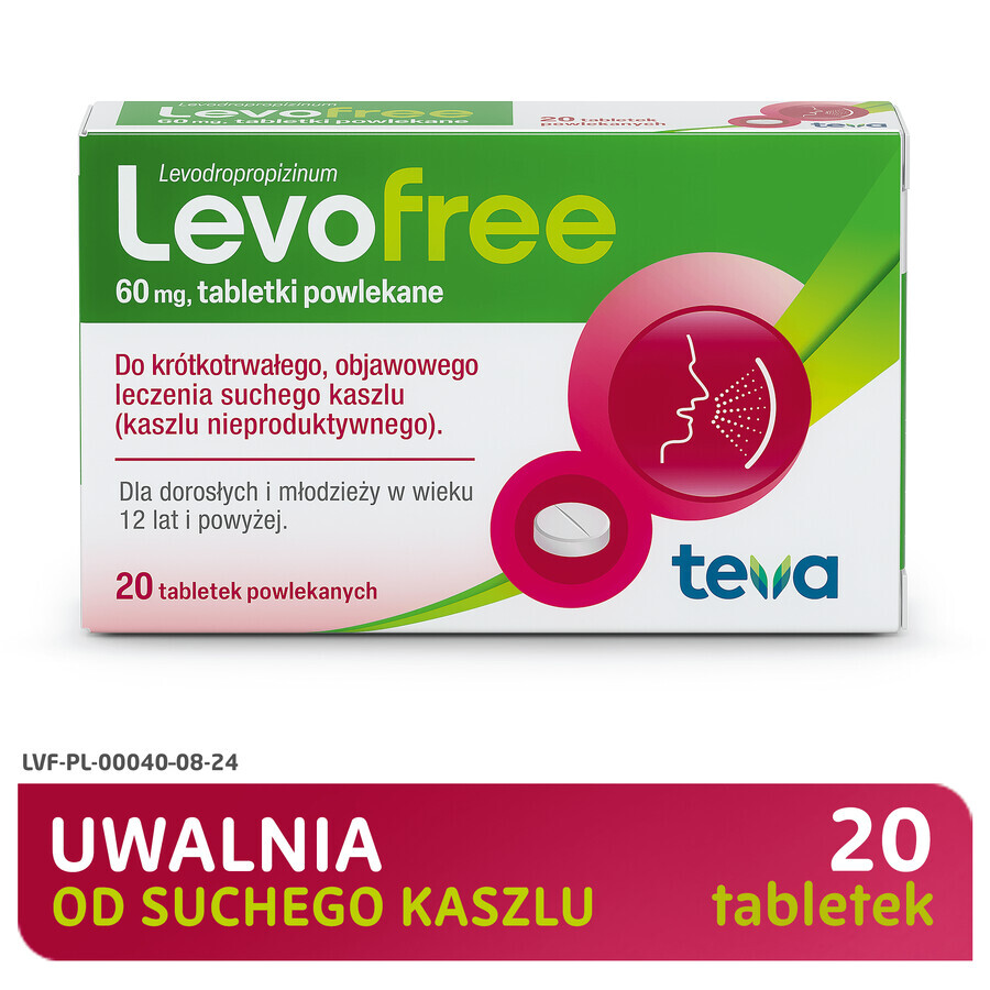 Levofree 60 mg, 20 compresse rivestite con film