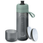 Brita Active, fles met 0,6 liter filter, groen + MicroDisc filter, 2 stuks