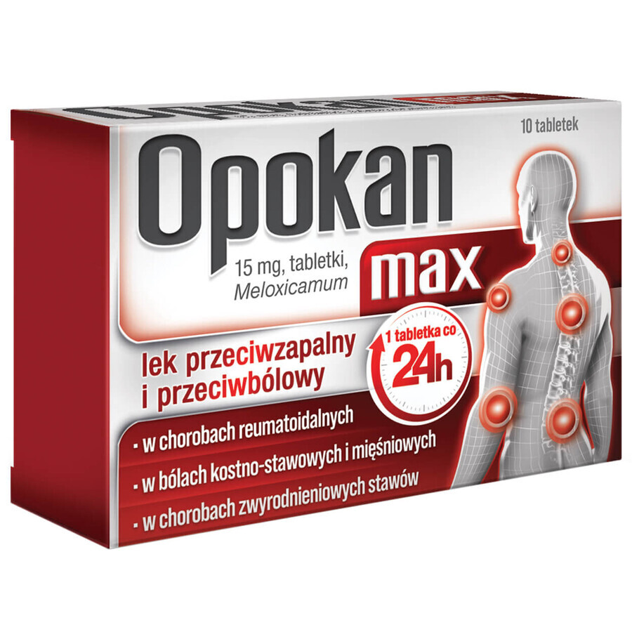 Opokan Max 15 mg, 10 tabletten