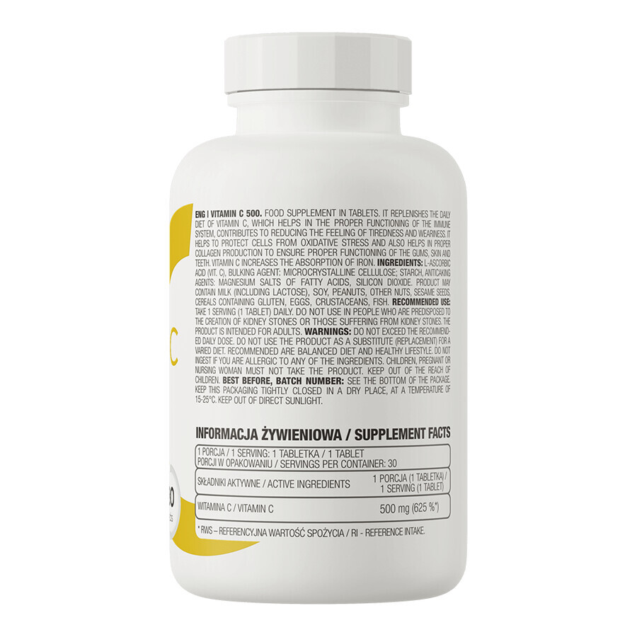 OstroVit Vitamina C 500 mg, 30 comprimate