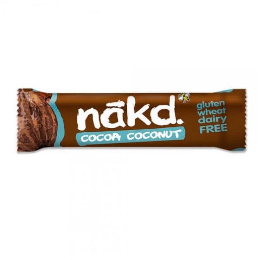 Rauwe veganistische glutenvrije kokos- en cacaoreep, 35 gr, Nakd