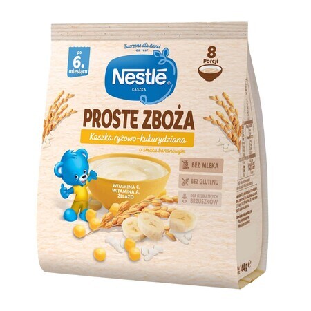 Nestle Proste Zboża Rijstepap met maïs, banaan, zonder melk, na 6 maanden, 144 g