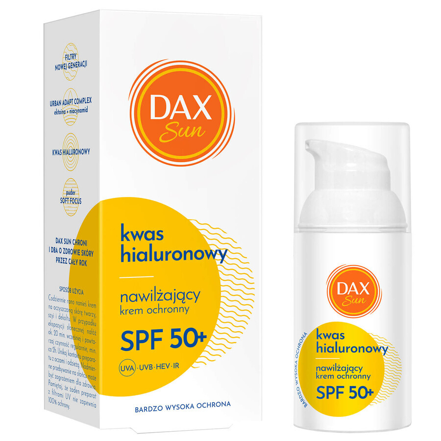 Dax Sun, moisturizing sunscreen with hyaluronic acid, SPF 50+, 30 ml