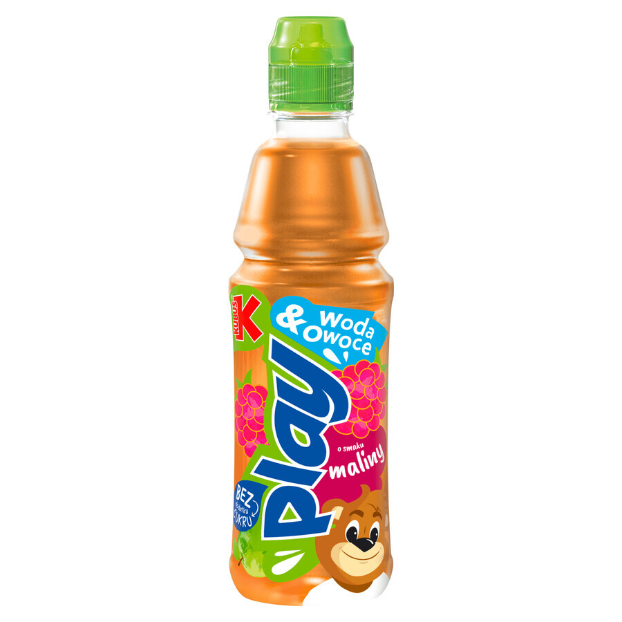 Kubuś Play! Water & Fruit, vruchtendrank, appel, framboos, 400 ml