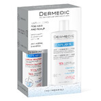 Set Dermedic Capilarte, haargroeistimulerend behandelserum voor vrouwen en mannen, 150 ml + antiverouderingsshampoo, 300 ml