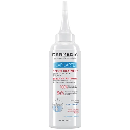 Set Dermedic Capilarte, haarwuchsförderndes Behandlungsserum für Frauen und Männer, 150 ml + Anti-Aging-Shampoo, 300 ml