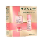 Nuxe Bestsellers set Huile Prodigieuse Florale, olio secco, 50 ml + acqua micellare lenitiva 3 in 1, 100 ml + balsamo labbra alla rosa, 15 g