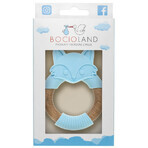 Bocioland, wooden-silicone teether, blue fox, from birth, 1 pc