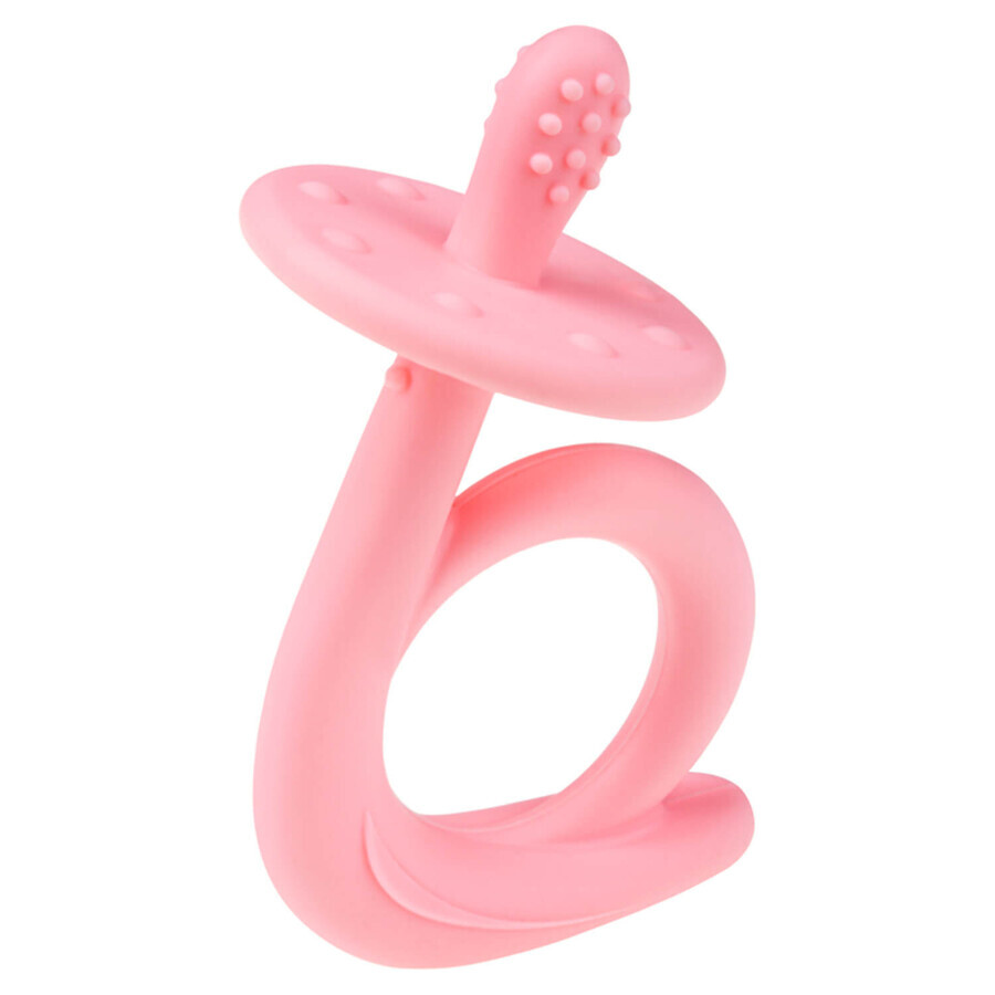 AKUKU, silicone teether, pink snail, A0115, from birth, 1 pc