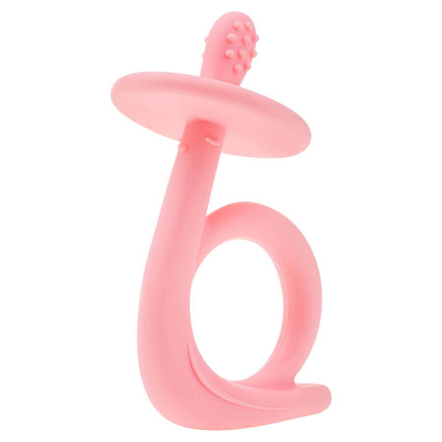 AKUKU, silicone teether, pink snail, A0115, from birth, 1 pc