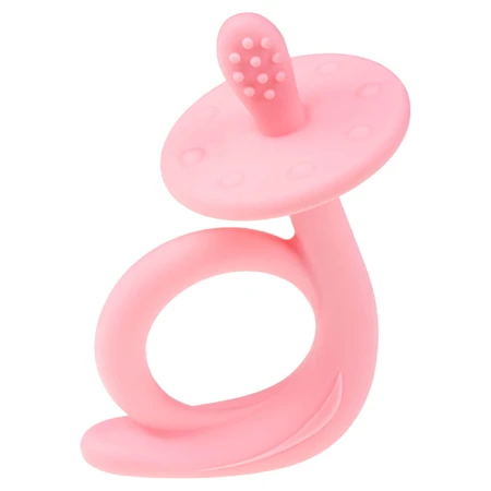AKUKU, anneau de dentition en silicone, escargot rose, A0115, dès la naissance, 1 pc