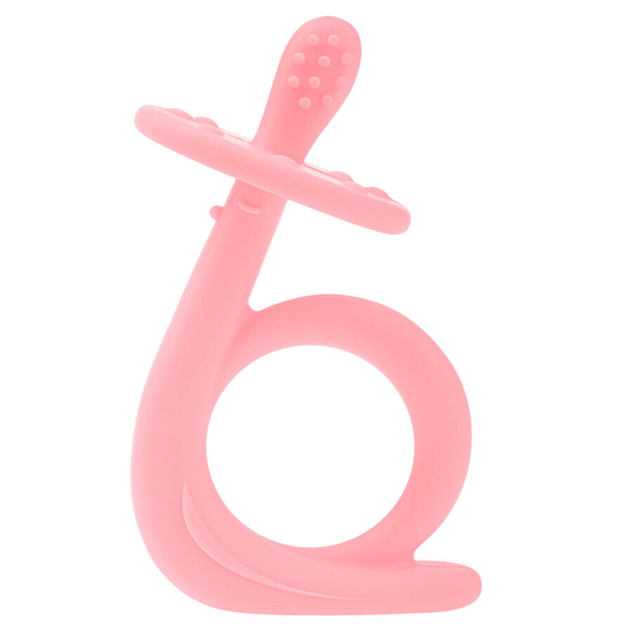 AKUKU, silicone teether, pink snail, A0115, from birth, 1 pc