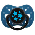 AKUKU, pacifier, silicone, symmetrical, blue stars, A0590, from 12 months, 1 piece