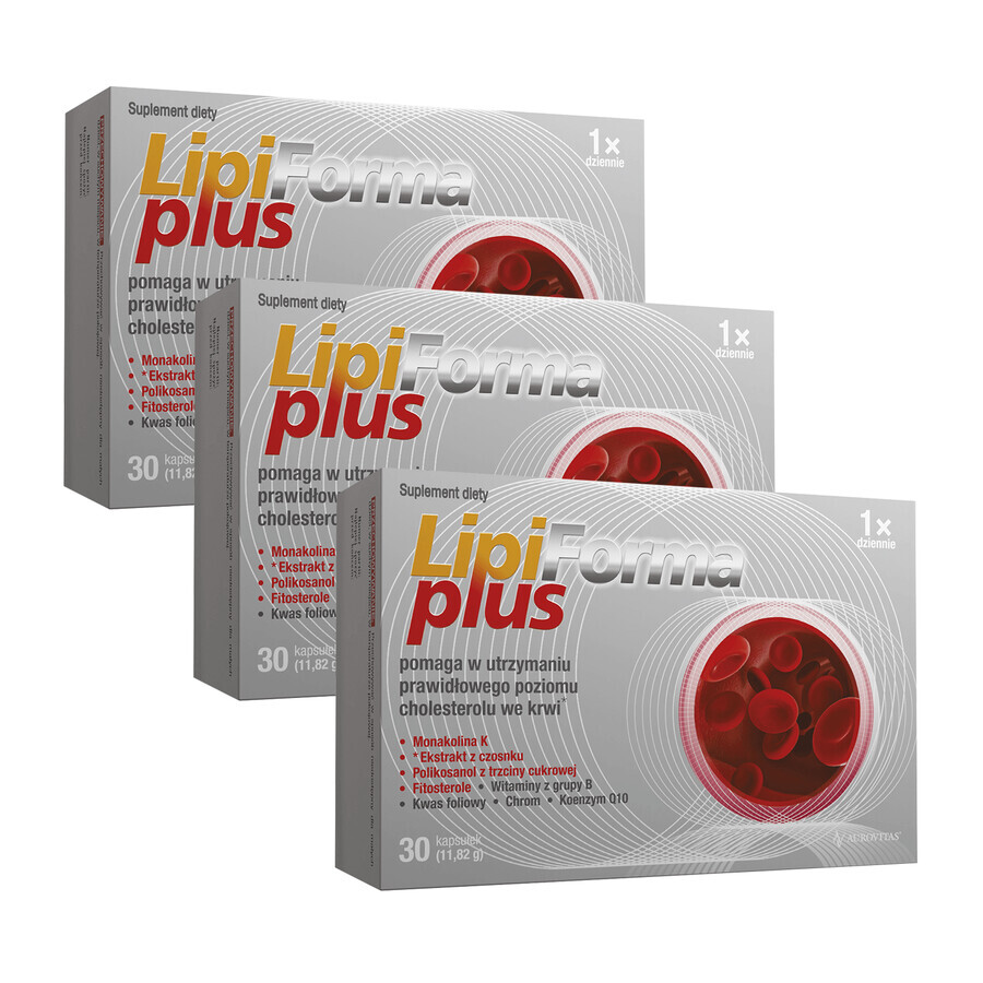 Lipiforma Plus Cholesterol Set, 3 x 30 capsules