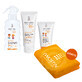 Set Iwostin Solecrin SPF 50+, beschermende emulsie, 100 ml + beschermende spray, 175 ml + body cream gel, 200 ml + gratis badhanddoek