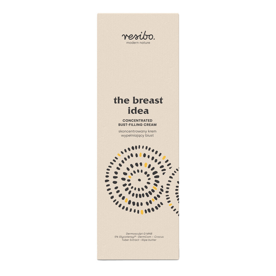 Resibo The Breast Idea, crema concentrada para rellenar el busto, 75 ml