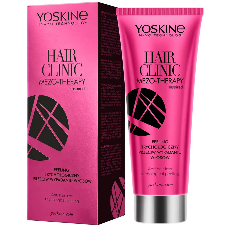 Mesoterapia Yoskine Hair Clinic, exfoliante tricológico contra la caída del cabello, 200 ml