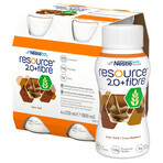 Resource 2.0 + Fiber, nutritious preparation, coffee flavor, 4 x 200 ml