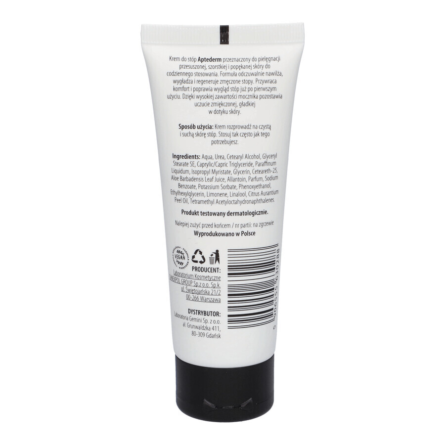 Aptederm Ureum Voetcrème 75 ml