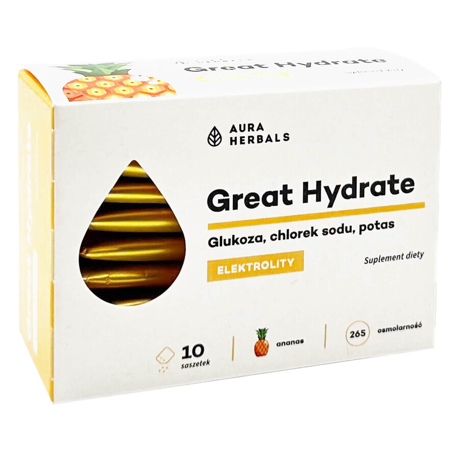 Aura Herbals Great Hydrate, ananas, 10 builtjes