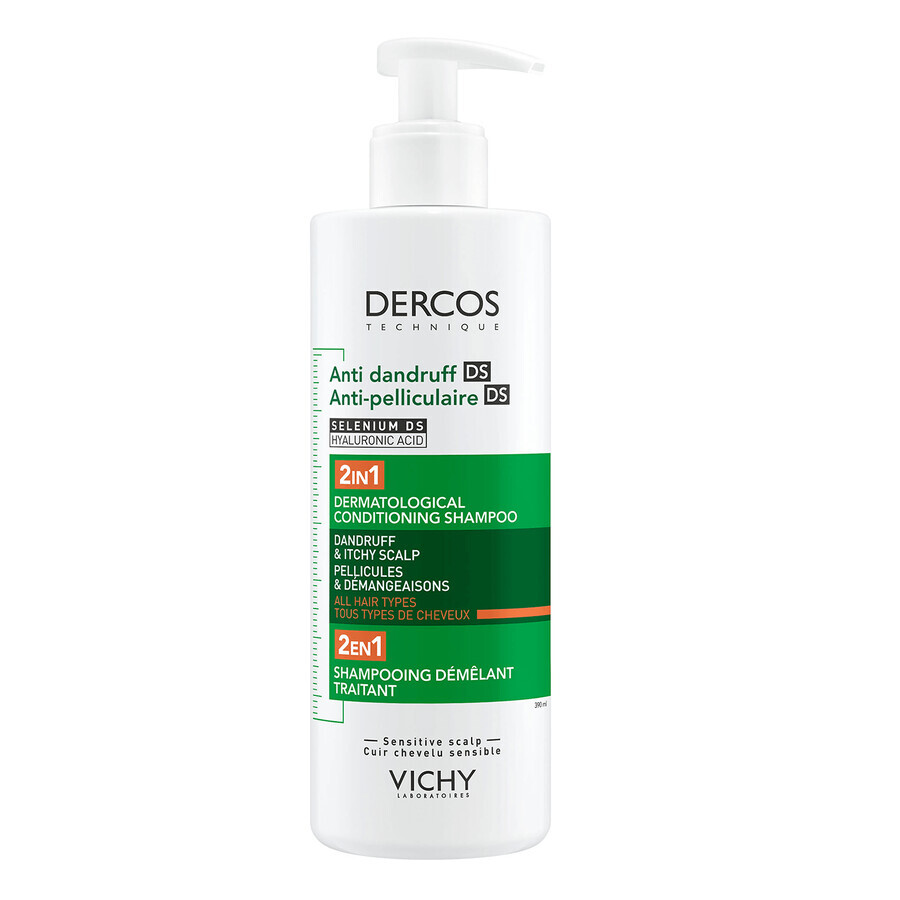 Vichy Dercos Anti Roos DS, antiroosshampoo met conditioner 2in1, 390 ml