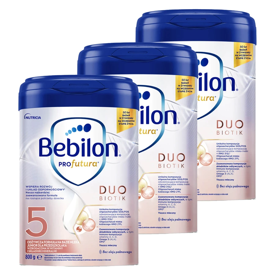 Set Bebilon Profutura DuoBiotik DuoBiotik 5, milk-based nutritious formula for pre-schoolers, 3 x 800 g