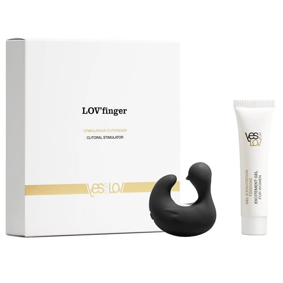 YESforLOV Lov Finger Klitoris-Vibrator, schwarz