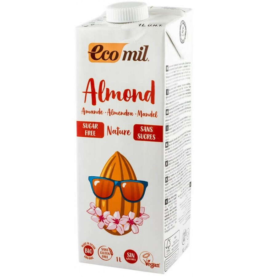 Boisson végétale aux amandes non sucrées, 1000 ml, Ecomil