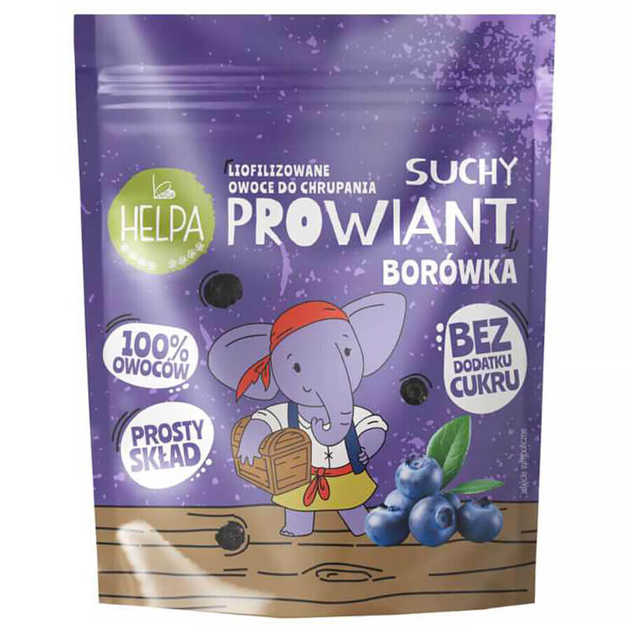 Helpa Dry Powder, fructe liofilizate pentru ronțăit, afine, 9 g