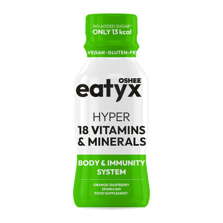 OSHEE Eatyx Eatyx Hyper 18 Vitaminen & Mineralen Booster, sinaasappel- en frambozensmaak, 100 ml