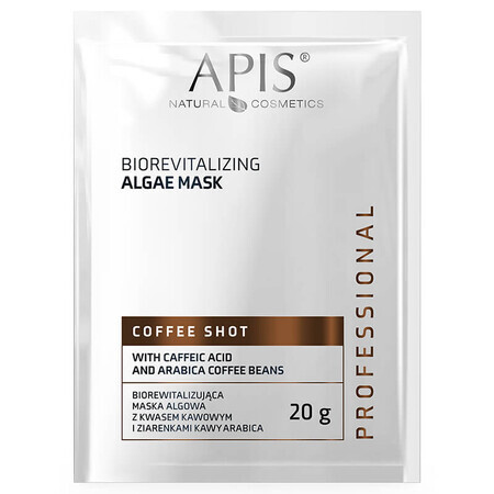 Apis Professional Coffee Shot, masque aux algues bio revitalisant, 20 g