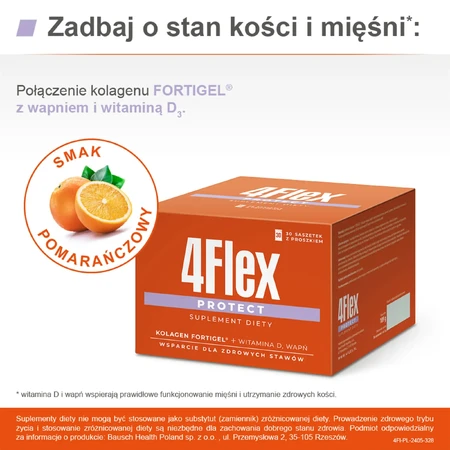 4Flex Protect, sinaasappelsmaak, 30 zakjes