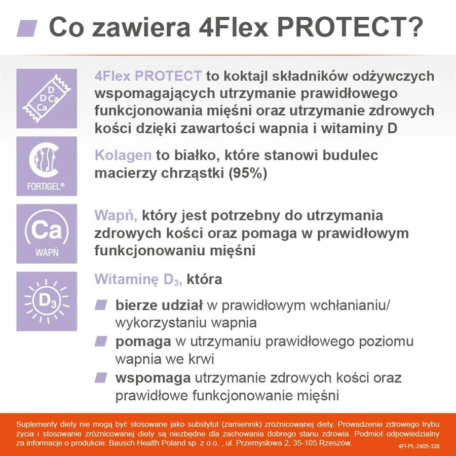 4Flex Protect, sinaasappelsmaak, 30 zakjes