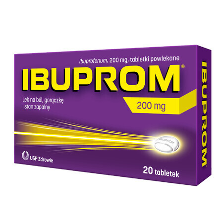 Ibuprom 200 mg, 20 tablets