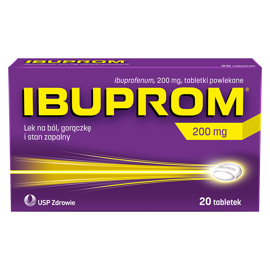 Ibuprom 200 mg, 20 tablets