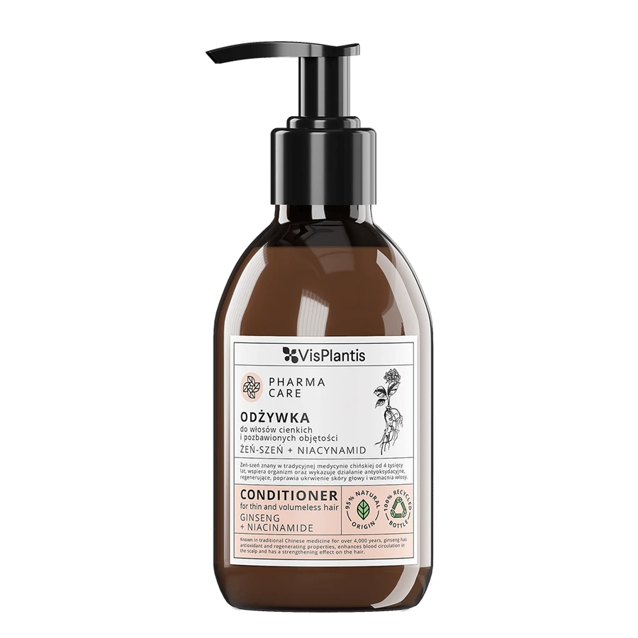 Vis Plantis Pharma Care, conditioner voor fijn haar, ginseng + niacinamide, 300 ml