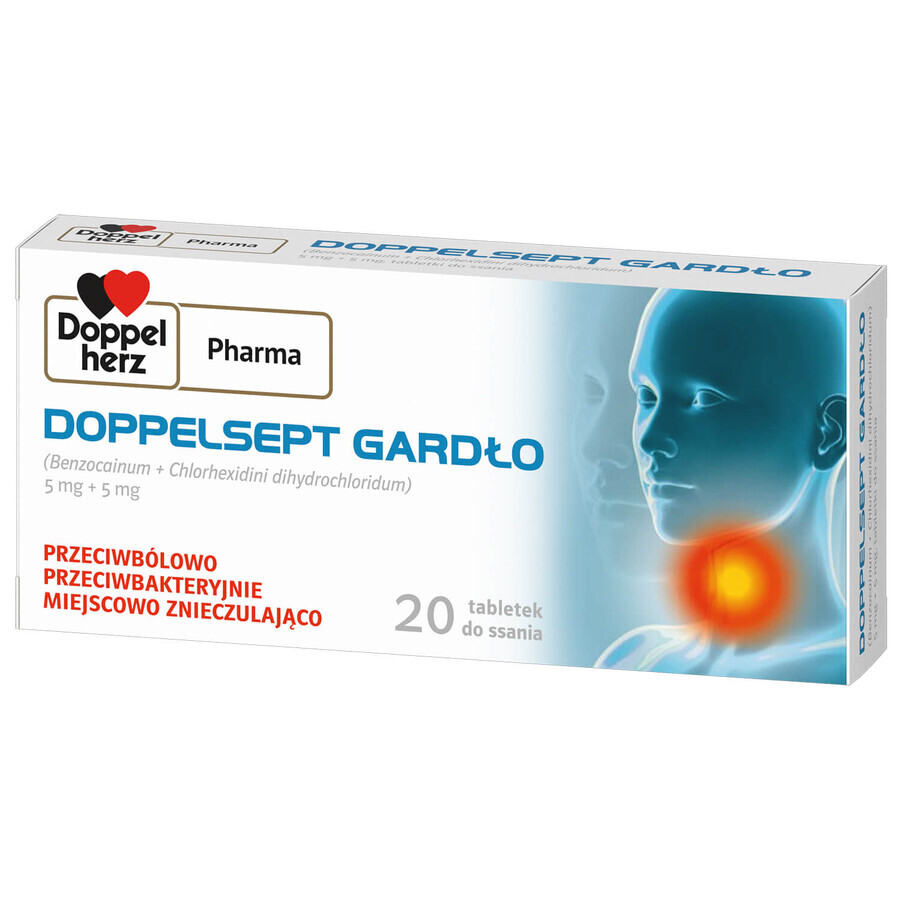 DoppelSept Keel 5 mg + 5 mg, 20 tabletten