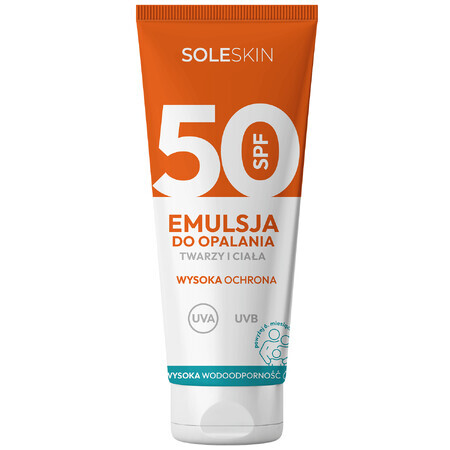 Soleskin gezichts- en lichaamszonnebrandemulsie, SPF 50, vanaf 6 maanden, 200 ml