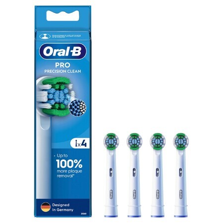 Oral-B Pro Precision Clean, vervangende opzetborstels voor een Clean Maximiser elektrische tandenborstel, 4 stuks