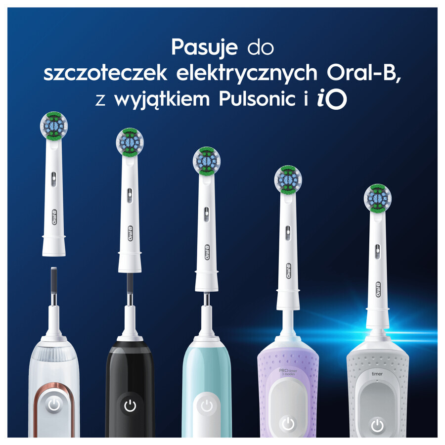 Oral-B Pro Precision Clean, vervangende opzetborstels voor een Clean Maximiser elektrische tandenborstel, 4 stuks