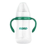 Neno-fles, antikoliekfles voor voeden en leren drinken, met speen en verzwaarde slang, 3-6 maanden, 240 ml