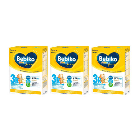 Bebiko Junior 3R Kit Nutriflor Expert, modified milk with rice porridge, over 1 year, 3 x 600 g