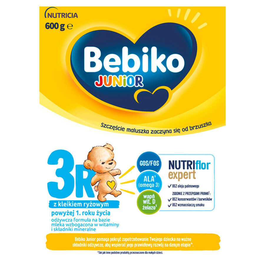 Bebiko Junior 3R Kit Nutriflor Expert, modified milk with rice porridge, over 1 year, 3 x 600 g