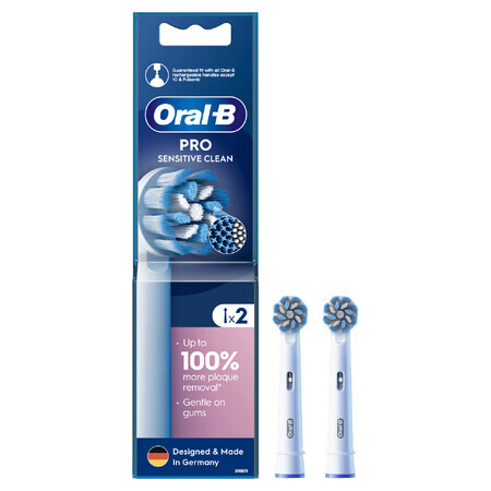 Oral-B Pro Sensitive Clean, replacement tips for electric toothbrush, 2 pieces